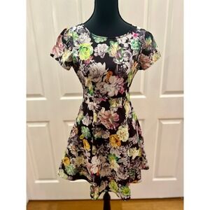 Louche London Courtney Floral Fit & Flare Dress Pockets 8